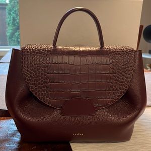 Polene Numero Un in Trio Burgundy Crocodile